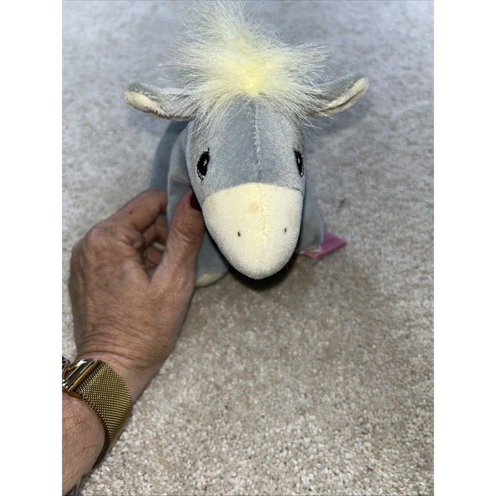 Vintage 1998 Enesco Precious Moments Tender Tails Donkey 8" Plush With Hang Tag